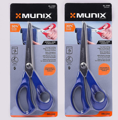munix Scissor GL-2185 SET OF 2 Scissors(Set of 2, Blue)