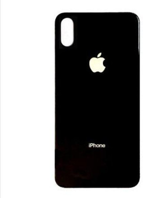 CallSmith Back Tempered Glass for Apple iPhone X / XS Ultra Glossy Black Back Tempered, With Apple Logo(Pack of 1)
