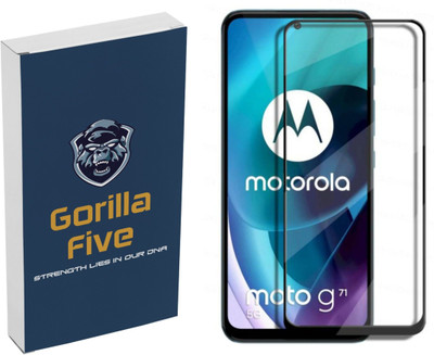 GORILLA FIVE Edge To Edge Tempered Glass for Moto G71 5G, Motorola G71 5G:.(Pack of 2)