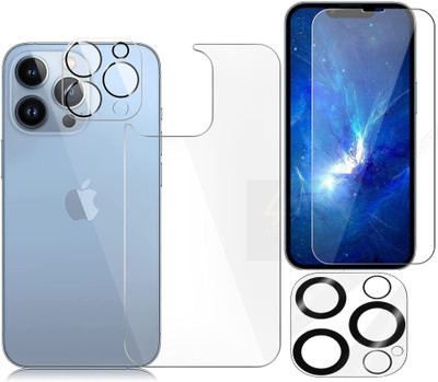 LOWCOST ASM Front and Back Tempered Glass for iPhone 13 Pro Max, Camera Lens Glass Protector for Apple iPhone 13 Pro Max(Pack of 3)