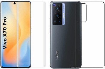 Gtel Front and Back Tempered Glass for Vivo X70 Pro(Pack of 2)