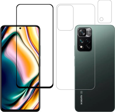 Vatsin Front and Back Tempered Glass for Xiaomi 11i Hypercharge 5G(Pack of 3)