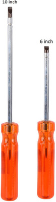 ATOOLS 2 in 1 Plus Minus Screwdrivers 6 inch , 10 inch Combination Screwdriver Set(Pack of 2)
