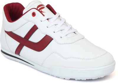 Field Care Casual Flat Sole Fashionable Trendy Outdoor Comfortable Sneaker for Boys Sneakers For Men(White, Maroon)