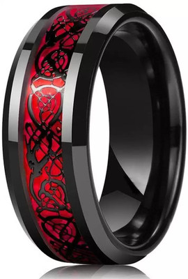 Lila Dragon Black Blue Gold Silver Red Finger Ring - Thumb Ring Valentine gift Stainless Steel Titanium Plated Ring