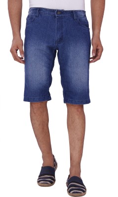 MagMatric5 Dyed/Washed Men Denim Dark Blue Denim Shorts