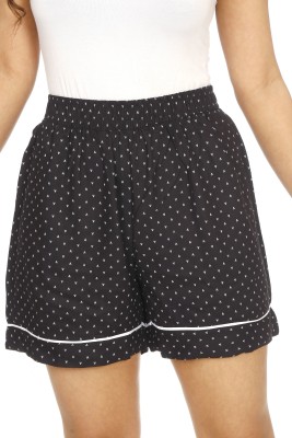 Goodpoint Printed Women Black Regular Shorts