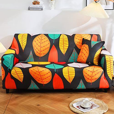HOUSE OF QUIRK Polyester 3 Seater Sofa Abstract Cover(Pack of 1 Multicolor)