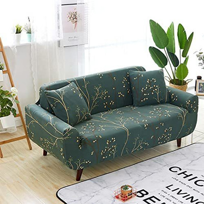 HOUSE OF QUIRK Polyester Abstract 3 Seater Sofa Cover(Multicolor Pack of 1)