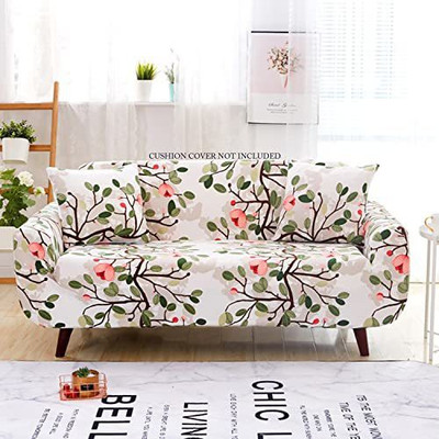 HOUSE OF QUIRK Polyester Abstract 3 Seater Sofa Cover(Pink Pack of 1)