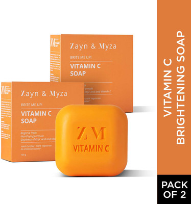 ZM Zayn & Myza Vitamin C Soap for skin brightening and deep cleansing(2 x 50 g)
