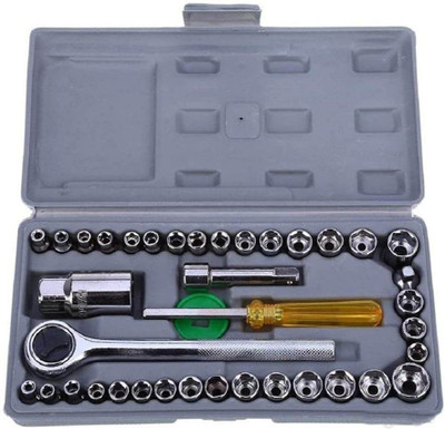 LavelX Heavy Quality 40 in 1 Pcs Tool Kit & Screwdriver and Socket Set Socket Set(Pack of 1)