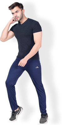 RBL Printed Men Dark Blue Track Pants