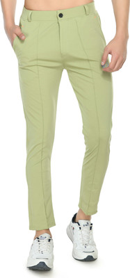 Purser Solid Men Light Green Track Pants