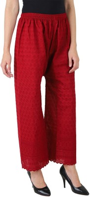 PINOVO Regular Fit, Relaxed Women Maroon Trousers