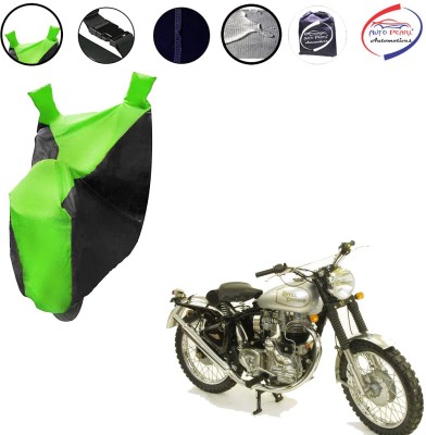 AUTO PEARL Waterproof Two Wheeler Cover for Royal Enfield(Machismo 500, Green, Black)