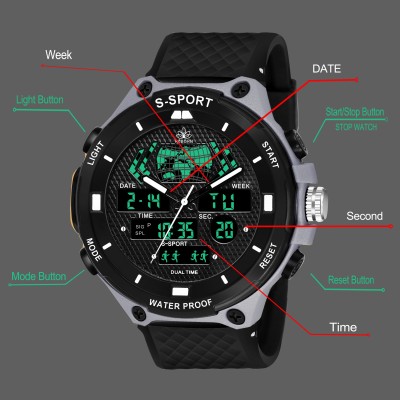 Joymart Atteractive Sport Disgener Wrist Watch Analog-Digital Watch  - For Men