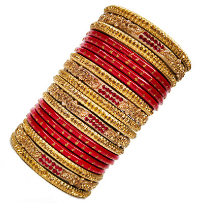 Lahthi Wala Lac Bangle Set(Pack of 20)