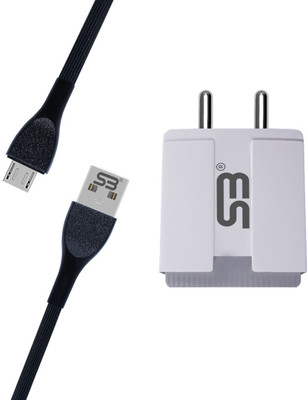 SB 12 W 3.4 A Wall Charger for Mobile with Detachable Cable(White, Cable Included)