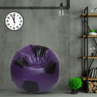 Coaster Shine XXL Pouffe Bean Bag Cover  (Without Beans)(Purple, Black)