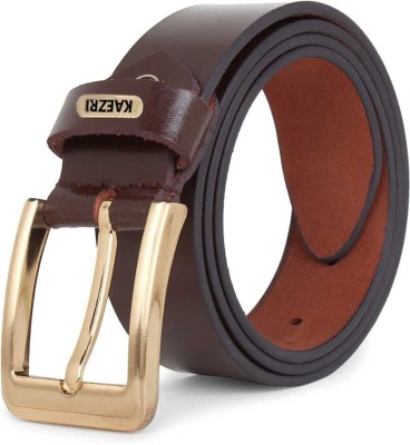 KAEZRI Men Evening, Party, Formal, Casual Brown Genuine Leather Belt