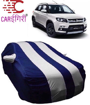 Carigiri Car Cover For Maruti Suzuki Vitara Brezza (With Mirror Pockets)(White, Blue, For 2016, 2017, 2018, 2019, 2020, 2021 Models)