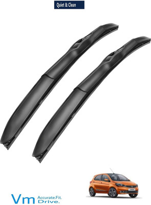 VM Carparts Natural rubber Windshield Wiper(50 cm, Passenger And Driver Side Wipers)