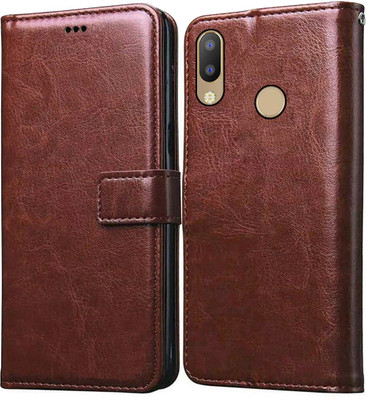 Casotec Flip Cover for Tecno Camon I Air 2 Plus(Brown, Pack of: 1)