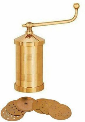 Mitchen by Mitchen Kitchen Mall Brass Gathiya Sevaiya Bhujia maker with 6 Different jalis Grater Grater(1)