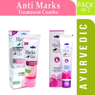 HAPDCO Marks Go Cream [ 25g ] + Marks Go Face Wash [ 65ml ] [ Spot Less Skin ](2 Items in the set)