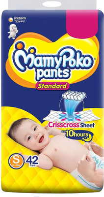 MamyPoko Pants Standard Pant Style Small Size Diapers (42 Count) - S(42 Pieces)