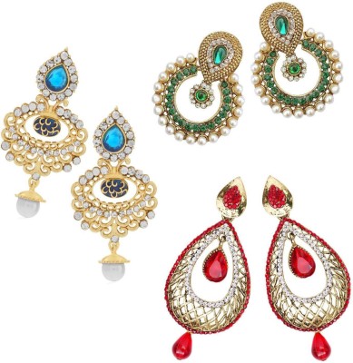 STYYLO FASHION Latest Collection Cubic Zirconia, Pearl Alloy Earring Set