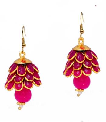 GEODE DELIGHT PINKPACCHI13 Pearl Alloy Drops & Danglers