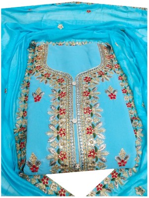pandadi Georgette Embroidered Salwar Suit Material