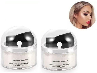 YAWI Combo of shimmery shiny Glow powdery face & body powder Silver highlighter Highlighter(SILVER)