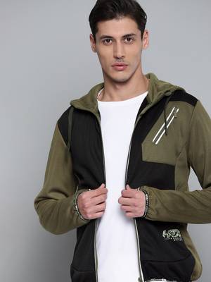 Hrx olive green jacket sales