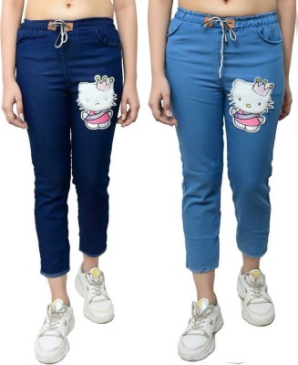 FINOSTER Regular Girls Blue Jeans(Pack of 2)