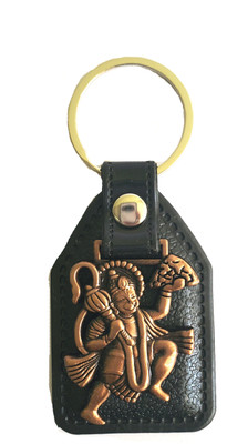 ShopTalk Metal Hanuman On Leather Key Chain