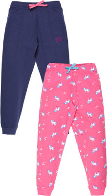 Plum Tree Track Pant For Girls(Dark Blue, Pack of 2)