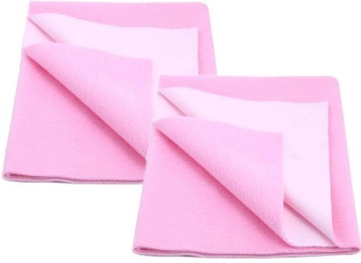 Trance Home Linen Cotton Baby Bed Protecting Mat(Pink, Small, Pack of 2)