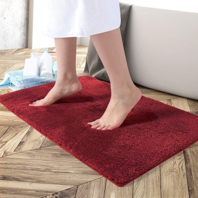 Casanest Cotton Door Mat(Maroon, Medium)