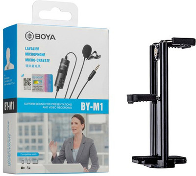 BOYA BY-M1 with Mount4 Omnidirectional Lavalier Condenser Microphone