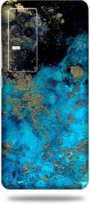 WeCre8 Skin's Vivo Iqoo 7 Legend, Aqua Blue Mobile Skin(Multicolor)