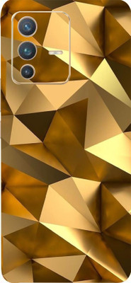Mclaxa Golden Poly Vivo V23 pro Back Mobile Skin, Golden Poly Mobile Skin(Golden Poly Skin With Super Matte Finish)