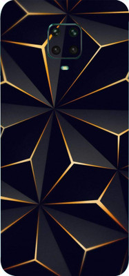 AsSkin Poco M2 Pro Mobile Skin(Ultra Super Black Abstract Shape With High Matte Finish.)