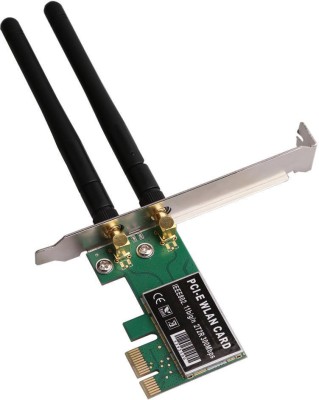 VIBOTON PCI-E 300Mbps Dual-Band Wireless Network Card for PC Receiver Transmitter Network Interface Card(Green)