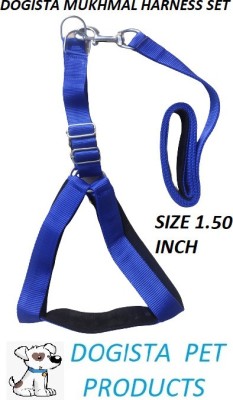 DOGISTA STYLISH SOFT & COMFORTABLE MUKHMAL PADDING HARNESS SET 1.50 INCH Dog Harness & Leash(Extra Large, COMFORTABLE MUKHMAL PADDING HARNESS SET 1.50 INCH)