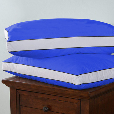 CRAZY WORLD Microfibre Solid Sleeping Pillow Pack of 2(Navy Blue)
