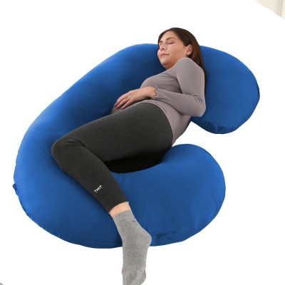 Texlux Microfibre Solid Pregnancy Pillow Pack of 1(Royal Blue)