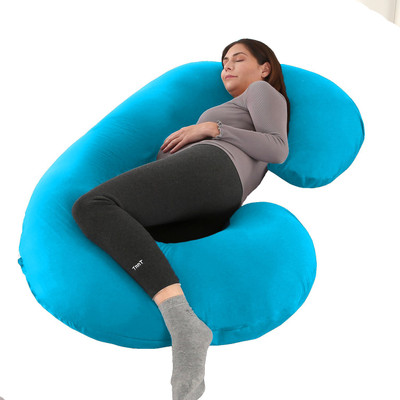 Texlux Microfibre Solid Pregnancy Pillow Pack of 1(Turquise)